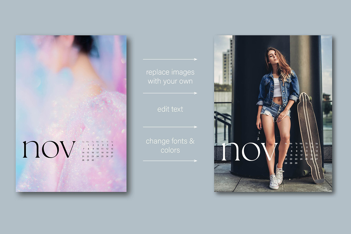 2027 Modern Wall Calendar Template, a Stationery Template by R-studio (Photo 4 of 8)