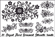 Ornamental Floral Vector Pack, an Illustration by Designer_Momina (Thumbnail 1 of 21)