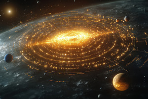 Stunning visualization of a cosmic s, a Photo by Tanuart