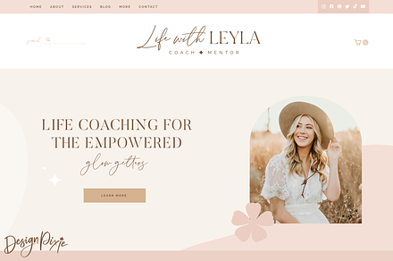 Wix Website Template Boho Coach, a Wix Template by Design Pixie