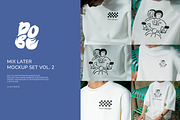 Mix Later Mockup Set - Vol 2, a Shirt Mockup by DOBE Studio (Thumbnail 1 of 10)