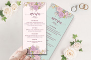 Roses Wedding Menu Template, an Invitation Template by Shwet Art (Thumbnail 4 of 5)