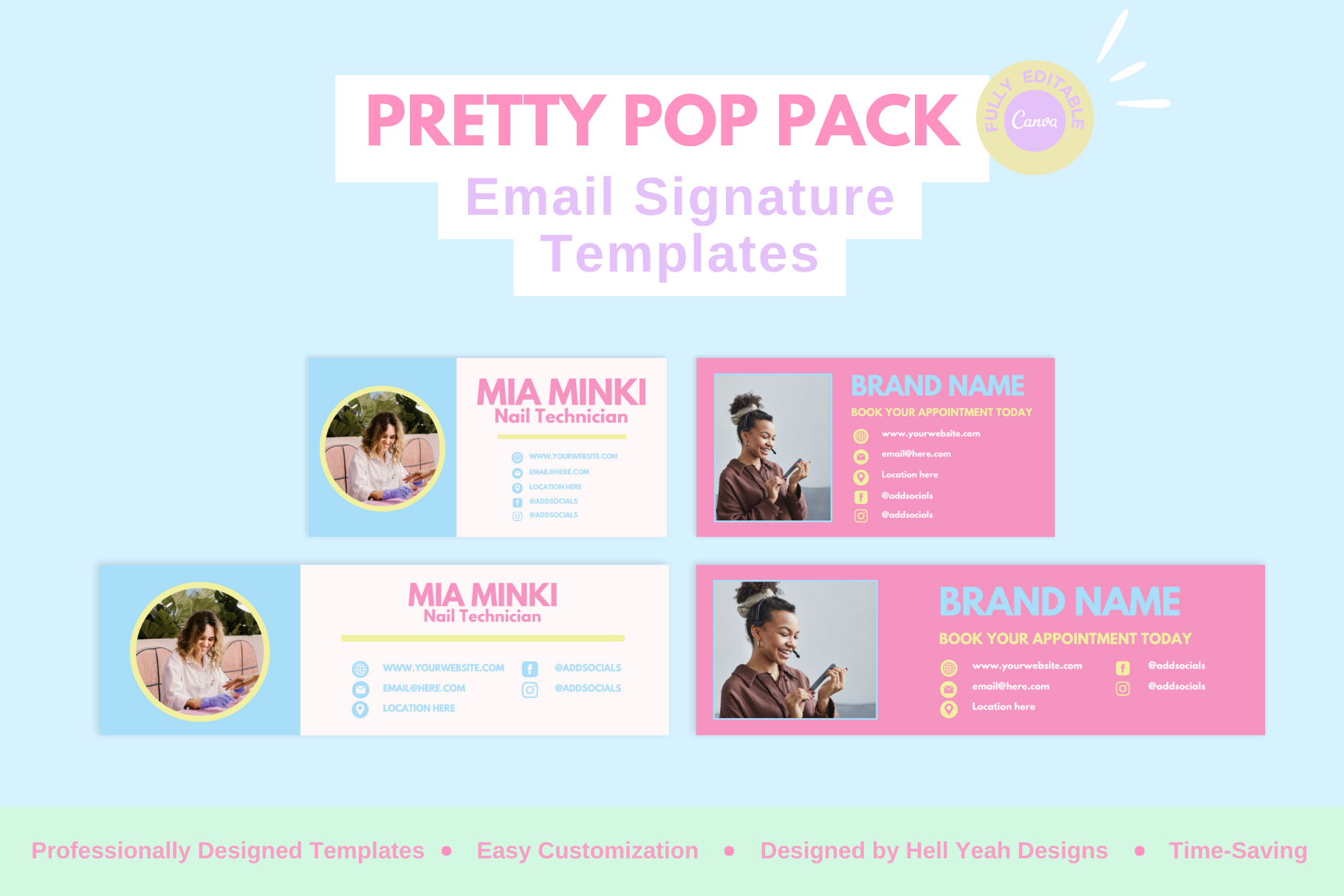 Pretty Pop Email Signature Templates, an Email Template by Hell Yeah ...