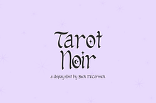 Tarot Noir - A Display Font