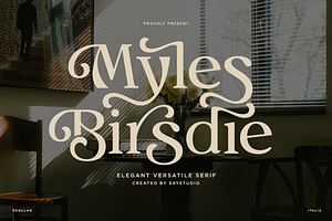 Myles Birdsie - Decorative Font