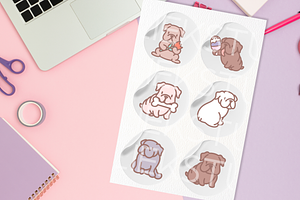 Cute Bulldogs Procreate Stamp Brushe