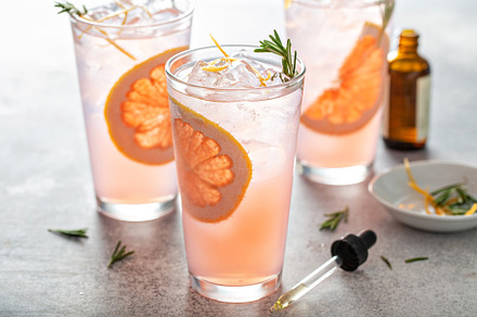 Grapefruit cocktail with rosemary with bitters, a Food & Drink Photo by farwasser