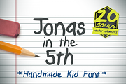 Jonas in the 5th Hand Drawn Kid Font, a Script Font by NorthCoastCreative (Thumbnail 1 of 5)