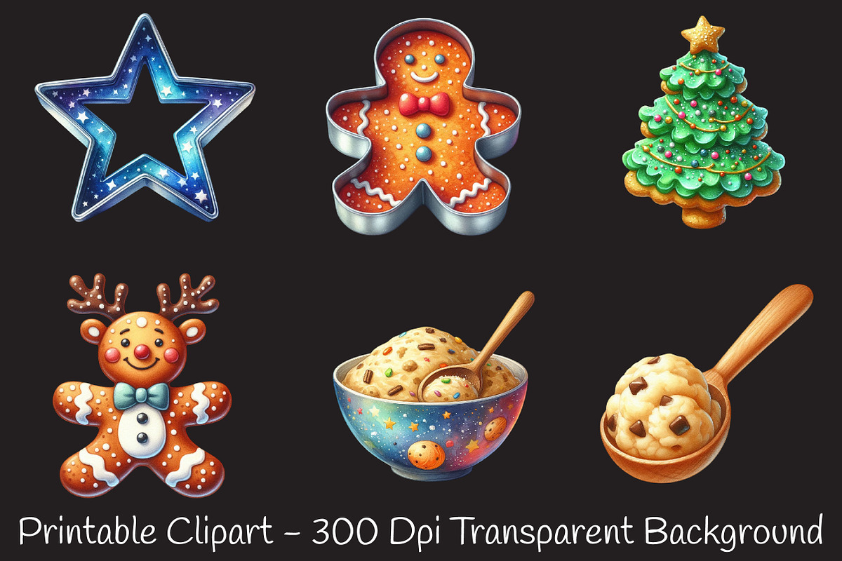 Holiday Baking Tools & Cookies Clipa, an Illustration by RobertsArt (Photo 2 of 7)