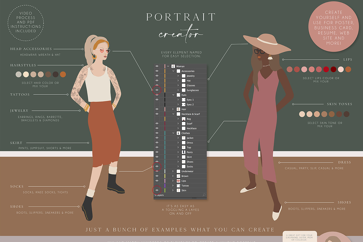 Her Portrait Room Character Creator, an Animal Illustration by Julia Dreams (Photo 6 of 18)
