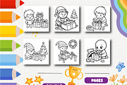 Christmas Gift Wrapping Coloring, a Seasonal Illustration by Design Zone (Thumbnail 3 of 5)