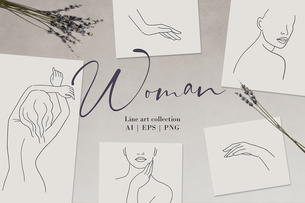 Woman Line Art Collection, a Person Illustration by mejorana (Photo 1 of 10)