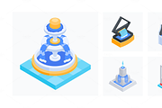 Animated Isometric Fountain Icons, a Duotone Icon by Vectors Market (Thumbnail 8 of 9)