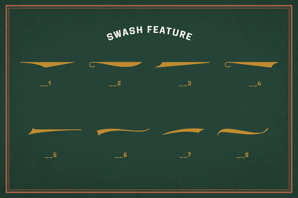 Gold Chamber – Vintage Script, a Sans Serif Font by Almarkhatype (Photo 2 of 12)