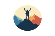 Mountain Explorer Silhouette Bundle, an Object Graphic by Gfx_Store (Thumbnail 7 of 13)