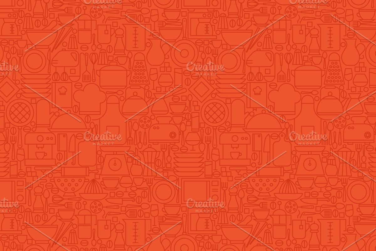 Kitchen & Cooking Seamless Patterns, a Pattern Graphic by Anna_leni (Photo 3 of 7)