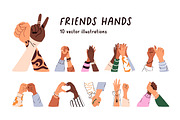 Friend hands together. Friendship, an Illustration by Good Studio (Thumbnail 1 of 12)