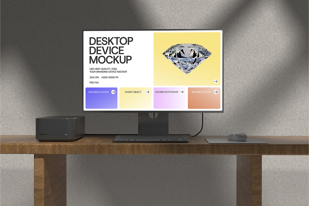 Desktop Mockup, a Wearable Device Mockup by Unerispace (Photo 2 of 5)
