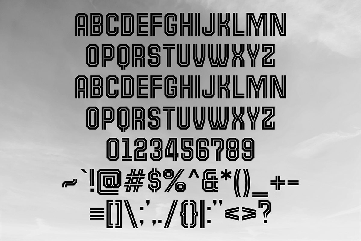 Bogotier - Sports Athletic Fonts, a Sans Serif Font by Konstantine Studio (Photo 3 of 4)