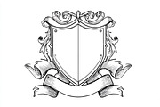Hand-Drawn Heraldic Shield Vector, an Object Graphic by Creativeshirt (Thumbnail 9 of 10)