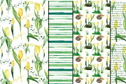 Watercolor Yellow tulips patterns, a Pattern Graphic by DollyPotterson (Thumbnail 5 of 6)