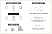 200 Finance & Business Icons, an Outline Icon by Nadiinko (Thumbnail 3 of 3)