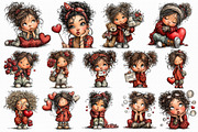 Valentine girl Clipart, an Illustration by Libby Wishes (Thumbnail 4 of 7)