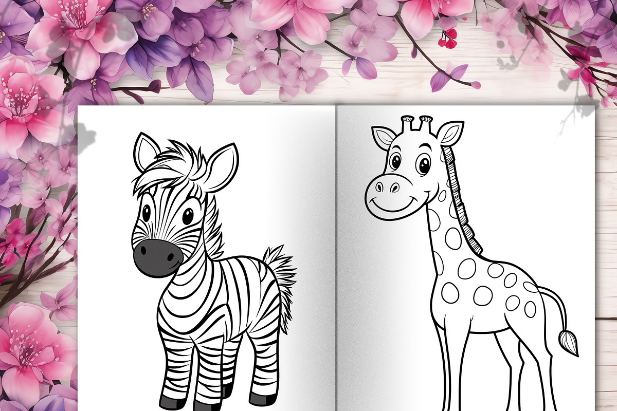 Baby Animal Coloring Pages for Kids, a Brochure Template by LA Design (Photo 7 of 10)
