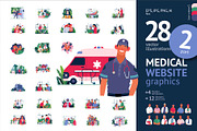Part 2 Medical website illustrations, a Healthcare Illustration by Grivina's shop (Thumbnail 1 of 37)