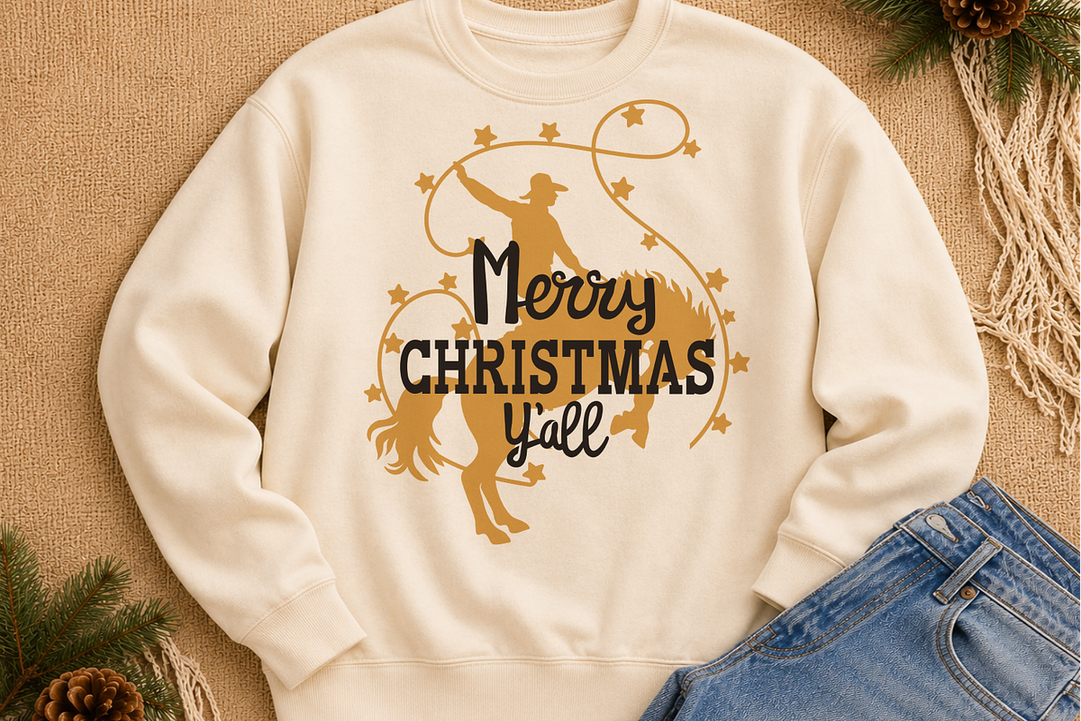 Cowboy Christmas Bundle Western Rode, a Seasonal Illustration by TanchaArt (Photo 3 of 11)