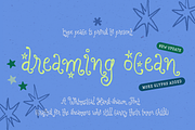 Dreaming Ocean | Curly Whimsy Font, a Handwritten Font by type peace (Thumbnail 1 of 15)