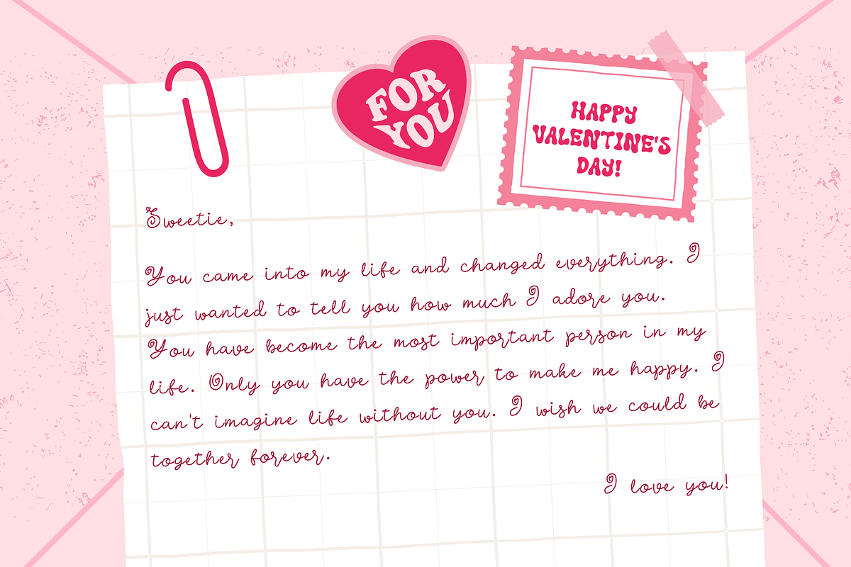 Love You Honey - Valentine Duo Font, a Handwritten Font by Brown Cupple (Photo 5 of 13)