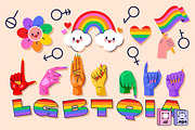 Colorful LGBTQIA Pride Elements, an Object Graphic by MISS CHATZ (Thumbnail 3 of 3)