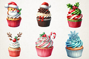 Holiday Cupcakes & Candy Clipart, an Illustration by RobertsArt (Thumbnail 4 of 7)