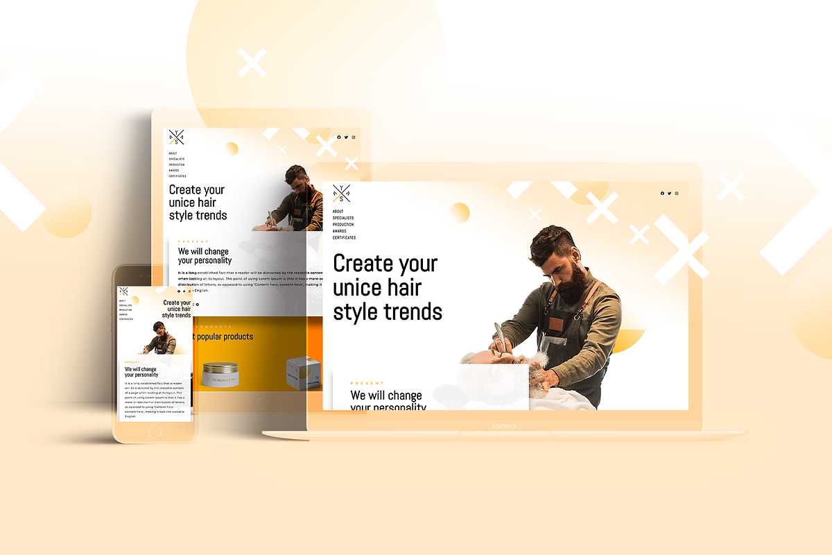 Barber Shop - Elementor Pro Layout, a Landing Page Template by Ceaso Store (Photo 2 of 3)