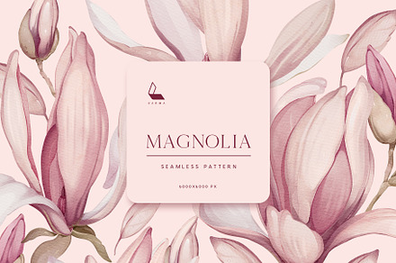 Magnolia | Seamless pattern, a Pattern Graphic by Karma