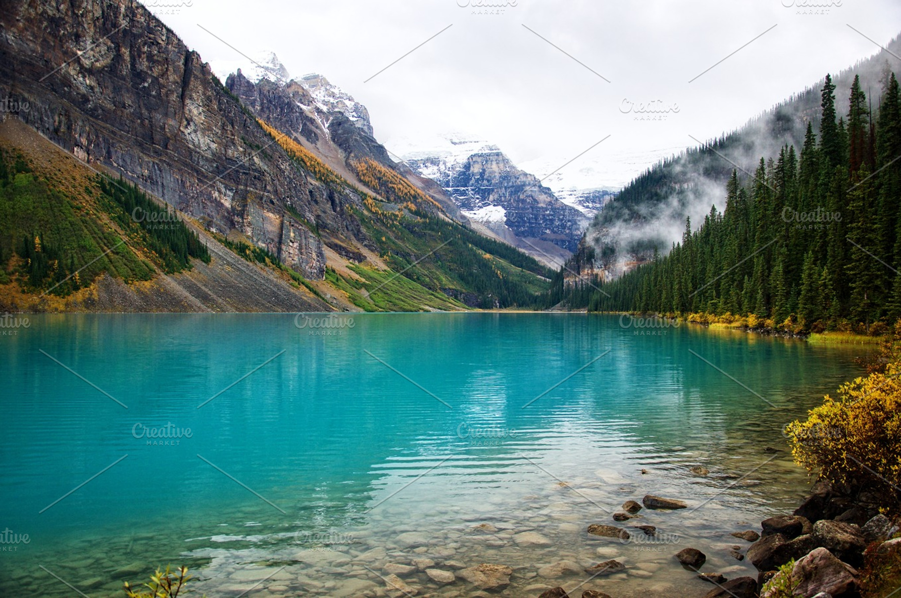 Lake Louise, Alberta Canada in Fall, a Nature Photo by Crux Creative