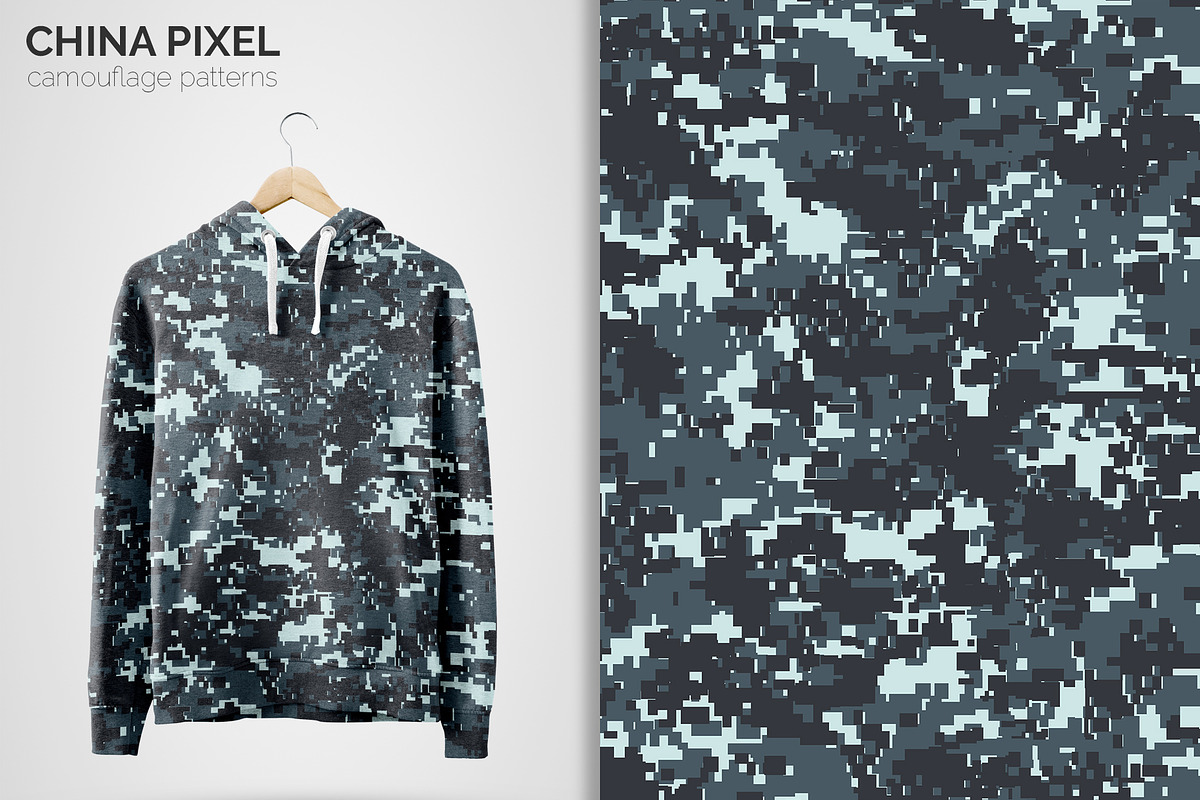 China Pixel Camouflage Patterns, a Pattern Graphic by 3Y_Design (Photo 4 of 5)