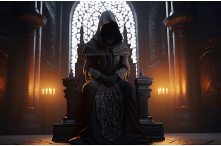 Assassin hooded throne costume, a Beauty & Fashion Photo by Ylivdesign