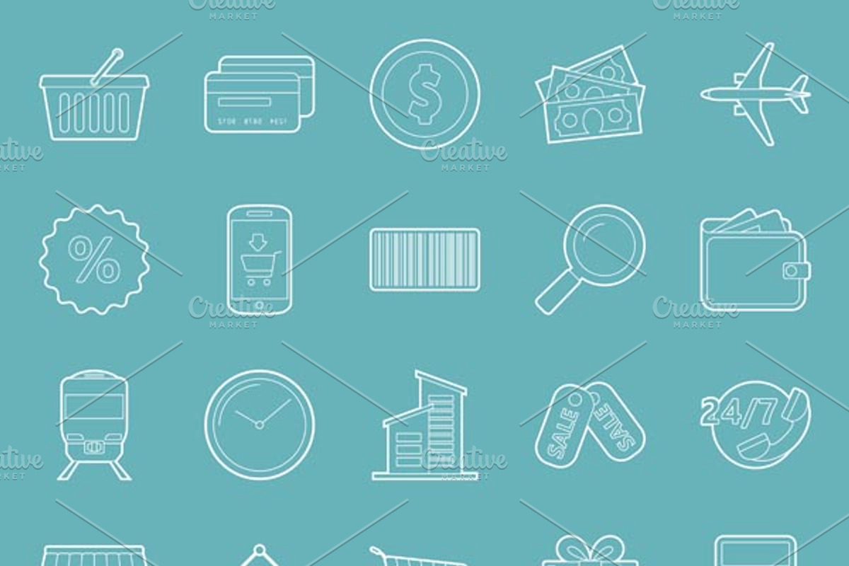 Sales icons set, an Icon by Equipoise