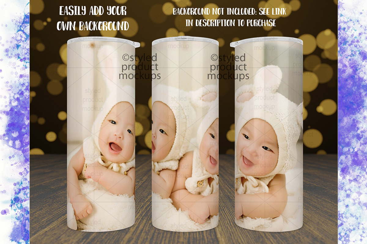 20oz skinny tumbler mockup, a Product Mockup by StyledProductMockups (Photo 3 of 5)
