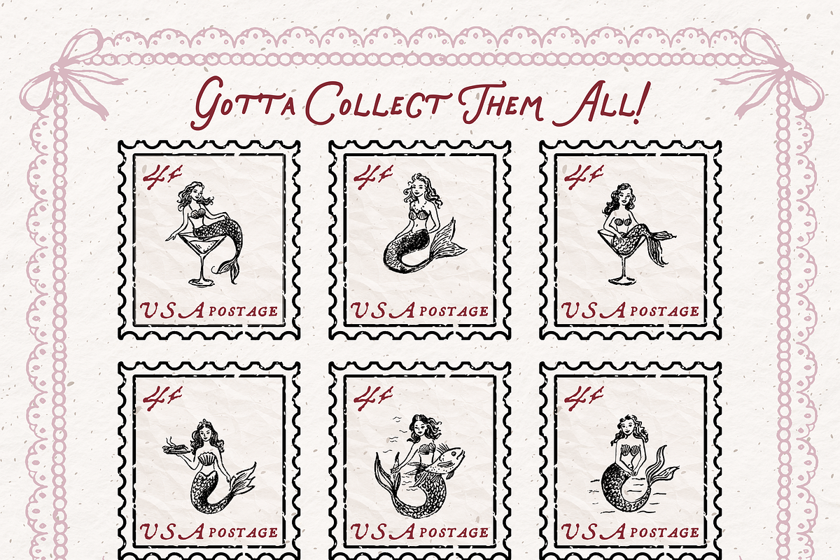 Mermaid Clipart, Ocean Doodles, a Person Illustration by The October Creative (Photo 6 of 6)