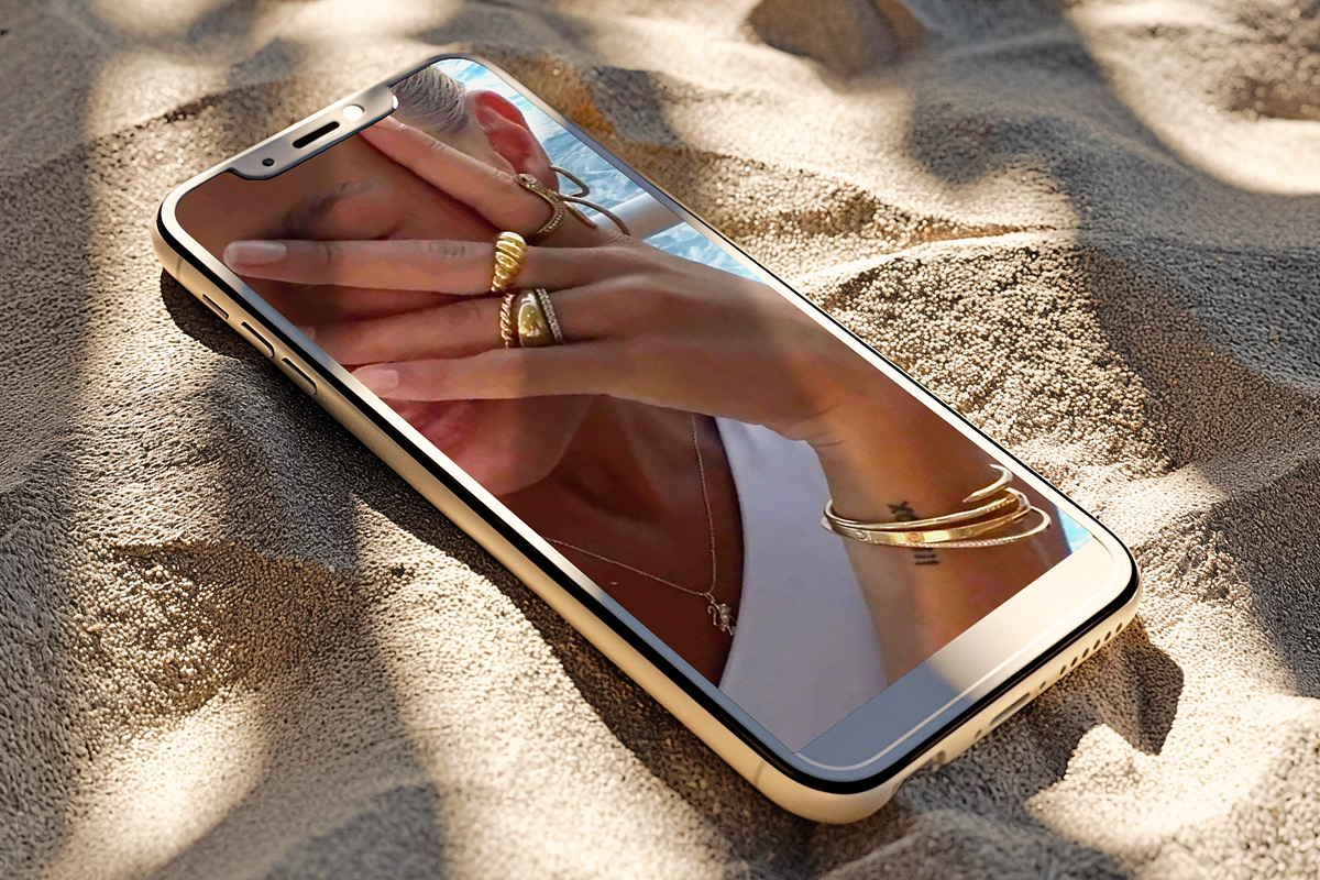 Golden Sand Phone Mockup, an iPhone Mockup by The Ethical Agency (Photo 4 of 4)