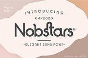 Nobstars, a Sans Serif Font by 24Design Studios (Thumbnail 1 of 9)
