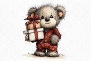 Whimsical Birthday Teddy Bear Clipar, an Illustration by Craft Nest (Thumbnail 10 of 11)
