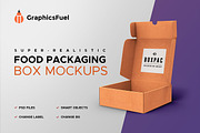 Food Packaging Box Mockups, a Packaging Mockup by Graphicsfuel (Thumbnail 1 of 8)