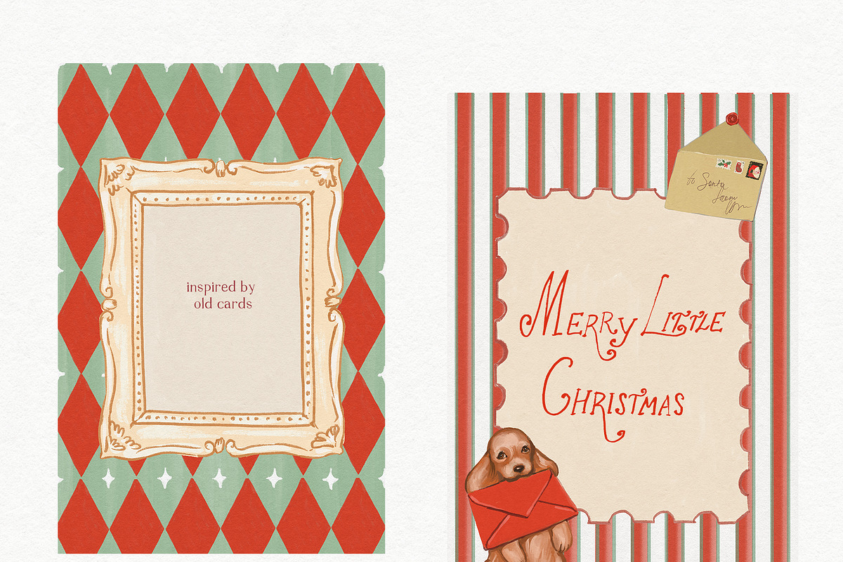 Vintage Christmas Illustrations, a Decorative Illustration by whiteheartdesign (Photo 20 of 22)