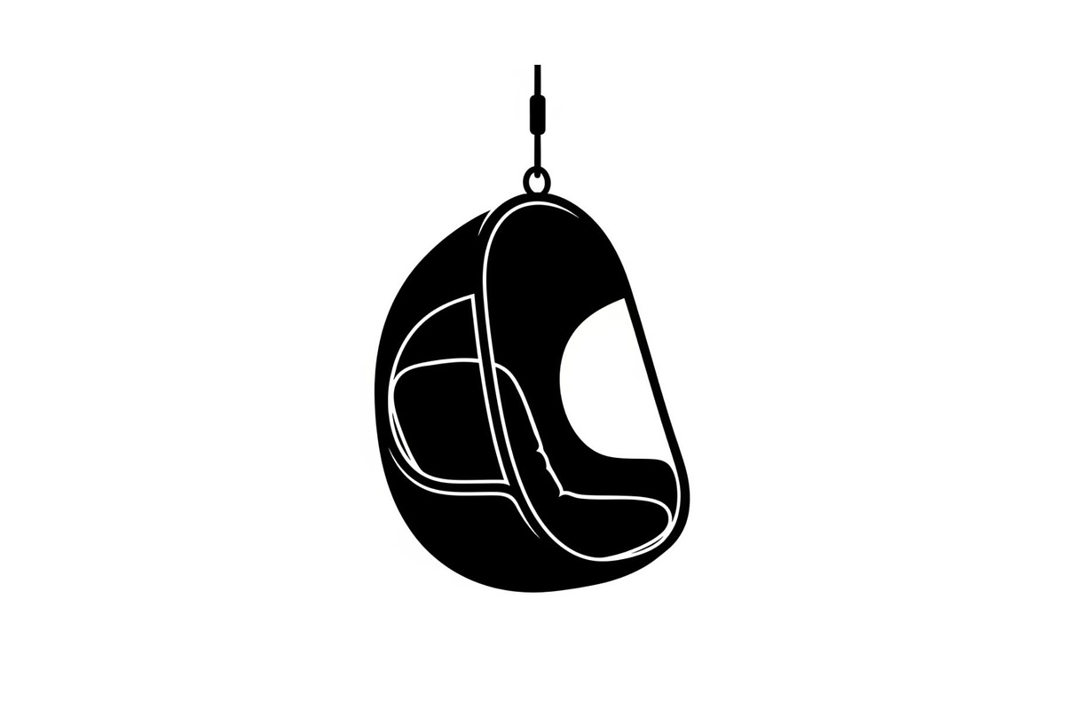 Hanging Egg Chair Silhouette Bundle, an Illustration by Designer_Momina (Photo 48 of 51)