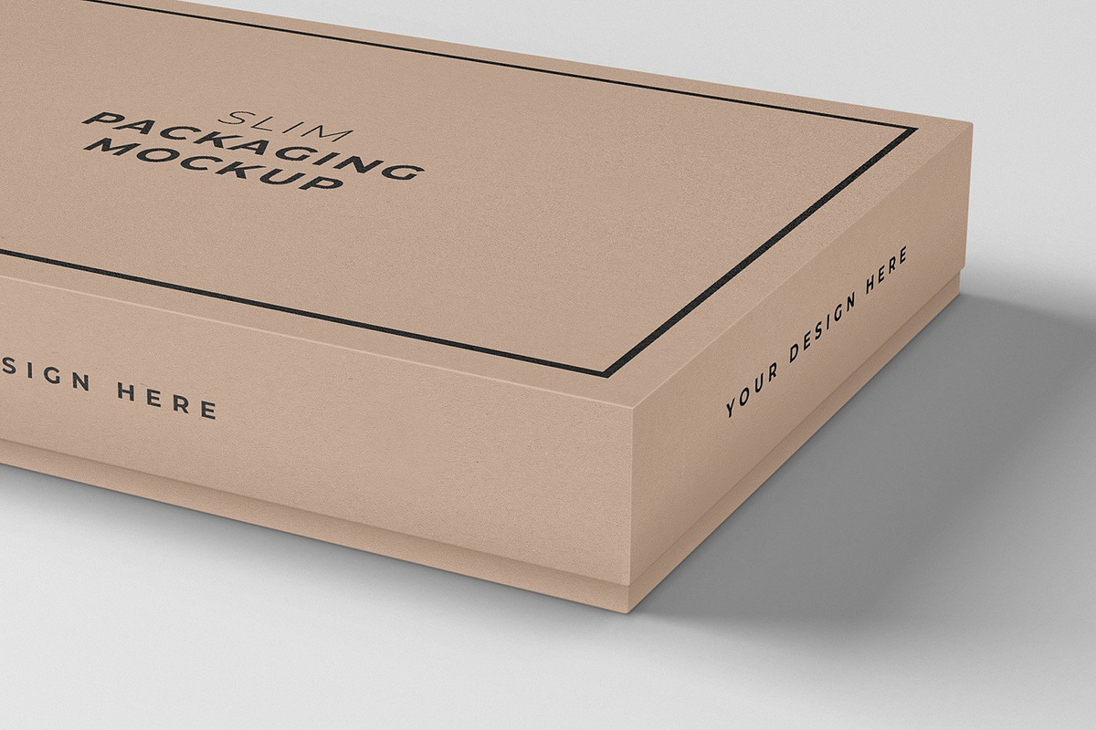 Slim Cardboard Packaging Mockup, a Packaging Mockup by Medialoot (Photo 2 of 5)