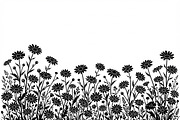 60 Daisy Flower Field Silhouette, a Seasonal Illustration by Amazin_art (Thumbnail 21 of 22)